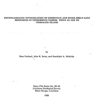 Sand Resources in Terrebonne Parish La