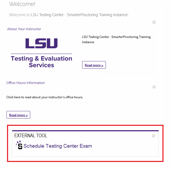 SmarterProctoring External Tool in Moodle